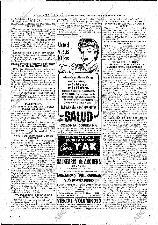 ABC MADRID 13-08-1948 página 8