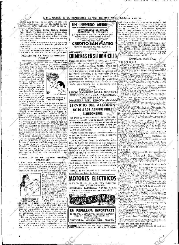 ABC MADRID 21-09-1948 página 16