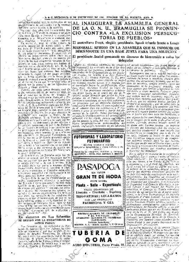 ABC MADRID 22-09-1948 página 9