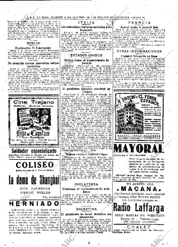 ABC SEVILLA 03-10-1948 página 10