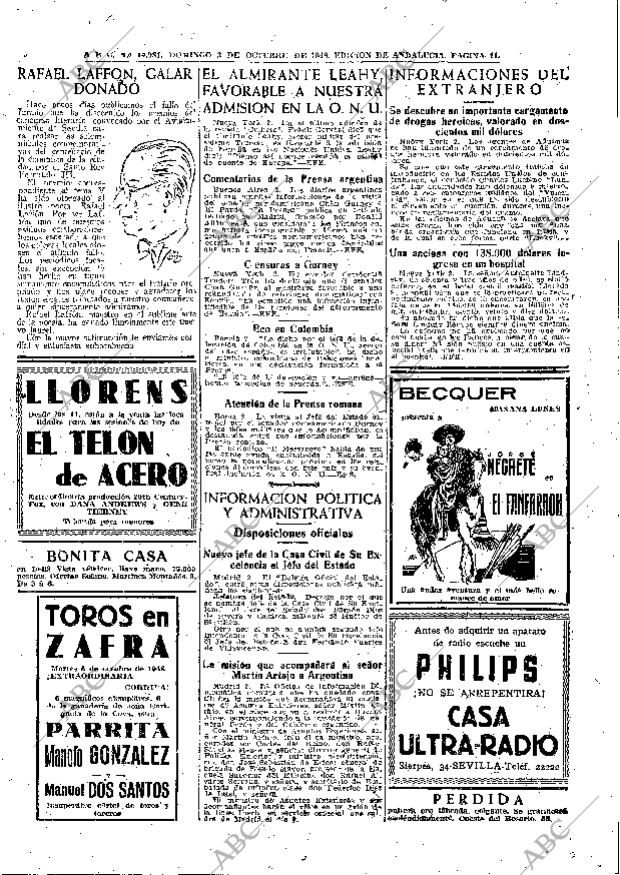 ABC SEVILLA 03-10-1948 página 11