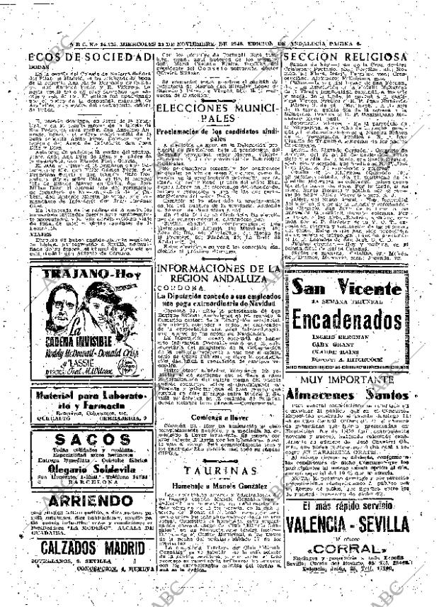 ABC SEVILLA 24-11-1948 página 6