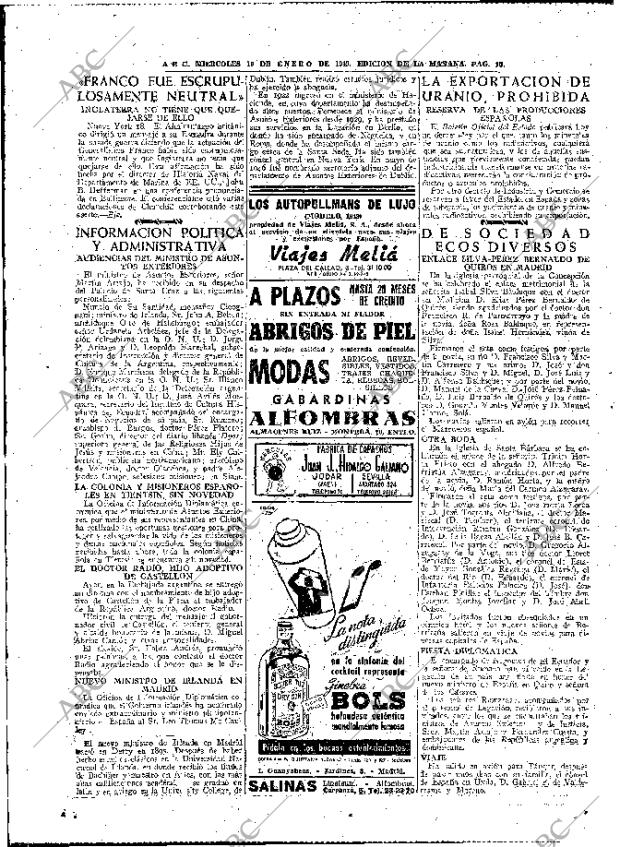 ABC MADRID 19-01-1949 página 10