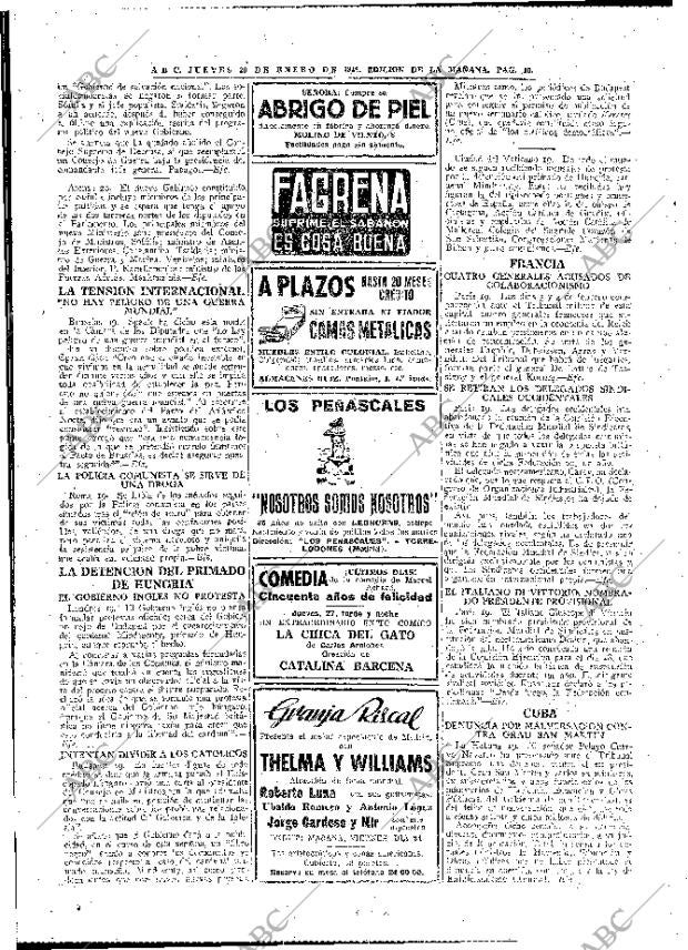 ABC MADRID 20-01-1949 página 16