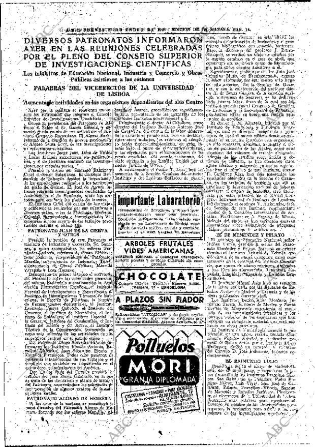 ABC MADRID 27-01-1949 página 14