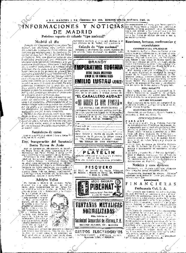 ABC MADRID 01-02-1949 página 14