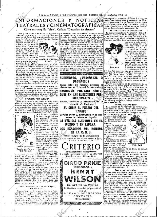 ABC MADRID 01-02-1949 página 15