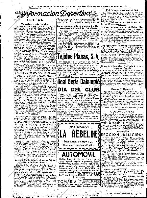 ABC SEVILLA 09-02-1949 página 13