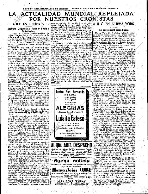 ABC SEVILLA 09-02-1949 página 9