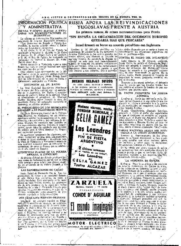 ABC MADRID 10-02-1949 página 13