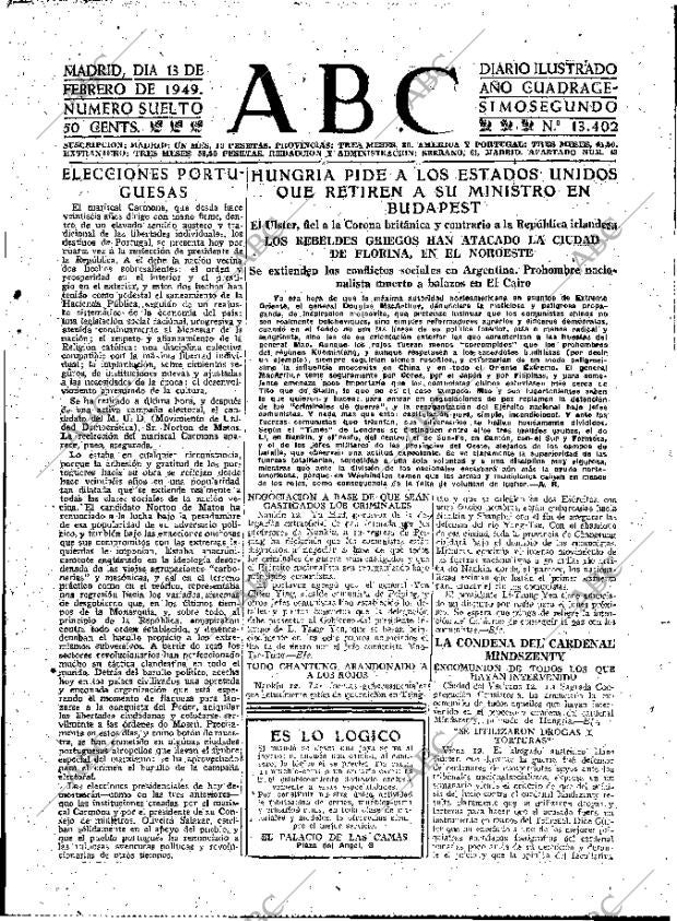 ABC MADRID 13-02-1949 página 15