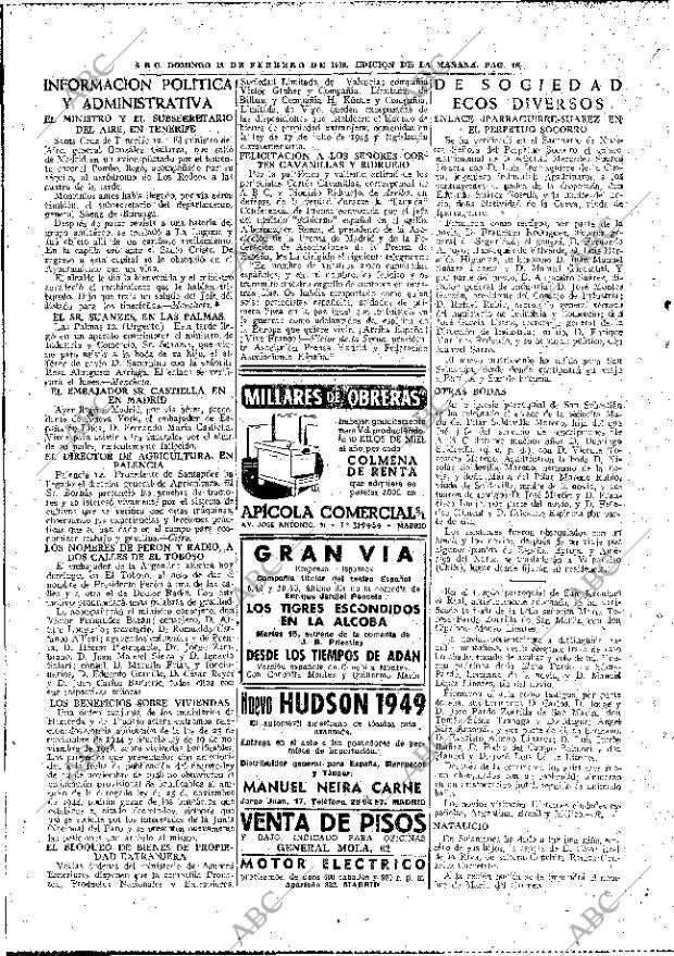 ABC MADRID 13-02-1949 página 18