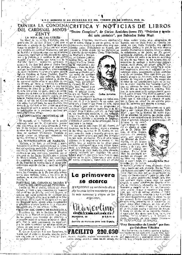 ABC MADRID 13-02-1949 página 21