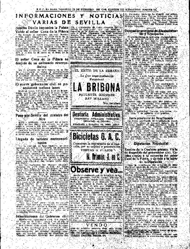 ABC SEVILLA 13-02-1949 página 11