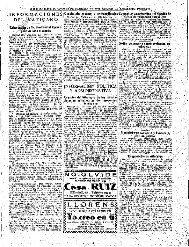 ABC SEVILLA 13-02-1949 página 9