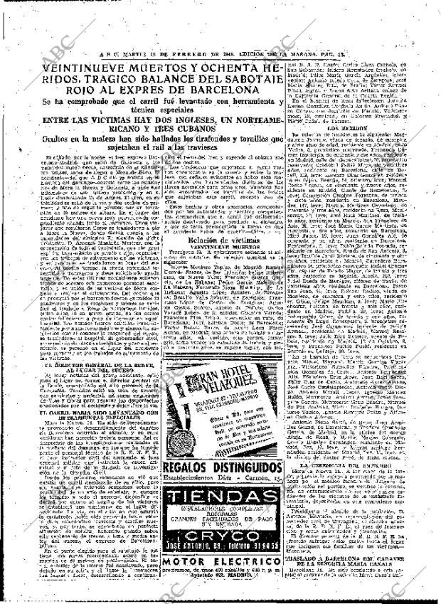 ABC MADRID 15-02-1949 página 13