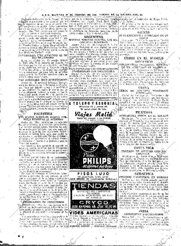 ABC MADRID 22-02-1949 página 10