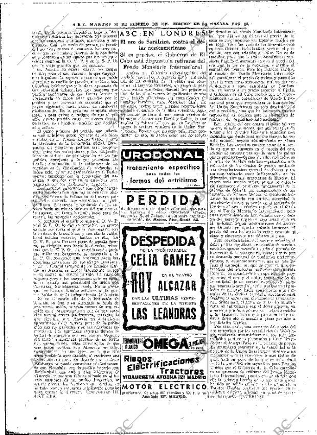 ABC MADRID 22-02-1949 página 14