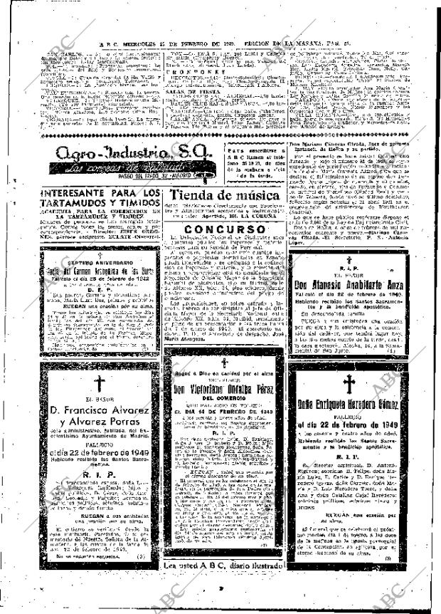 ABC MADRID 23-02-1949 página 21