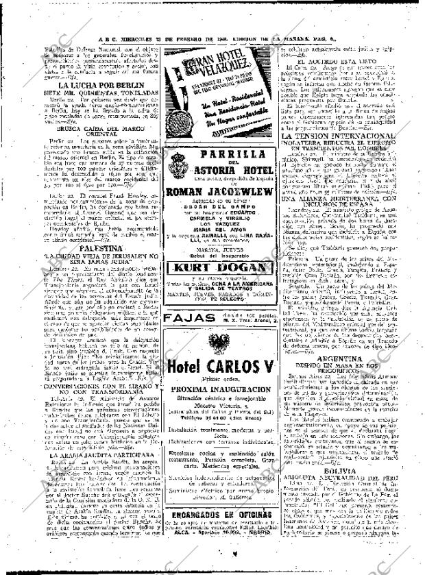 ABC MADRID 23-02-1949 página 8