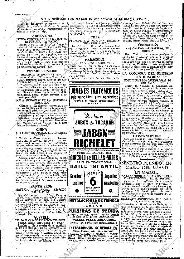 ABC MADRID 02-03-1949 página 9
