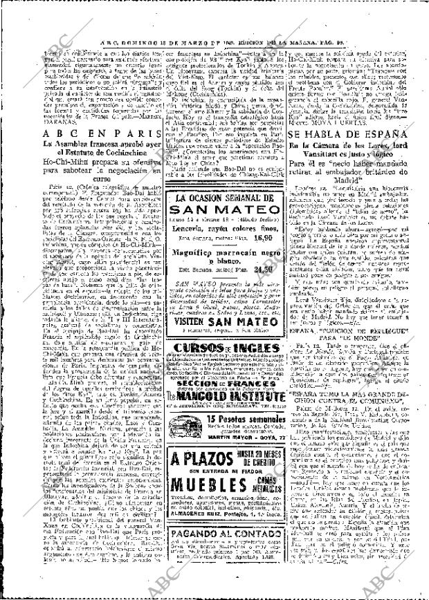 ABC MADRID 13-03-1949 página 20