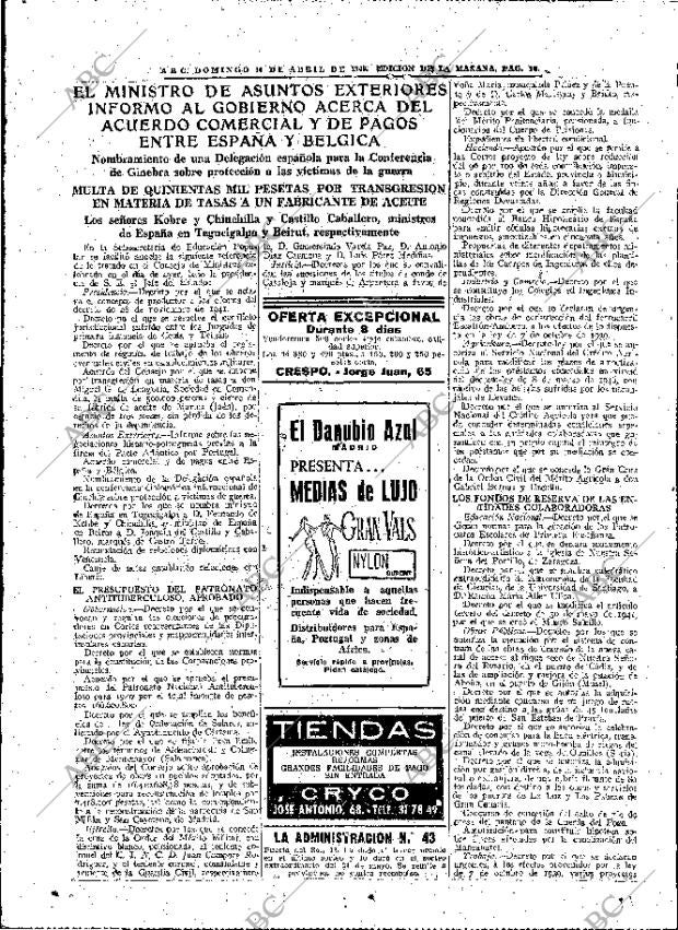 ABC MADRID 10-04-1949 página 16