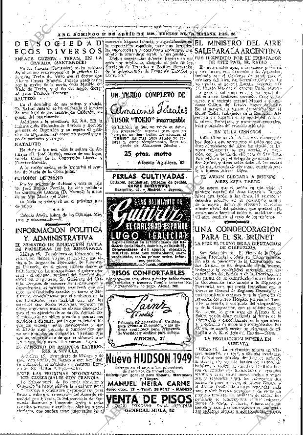 ABC MADRID 17-04-1949 página 20