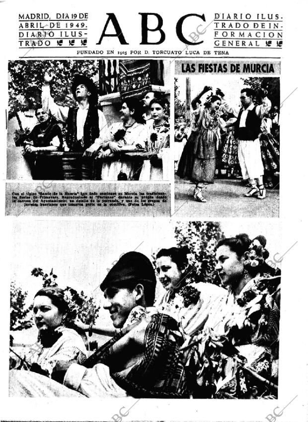 ABC MADRID 19-04-1949 página 1