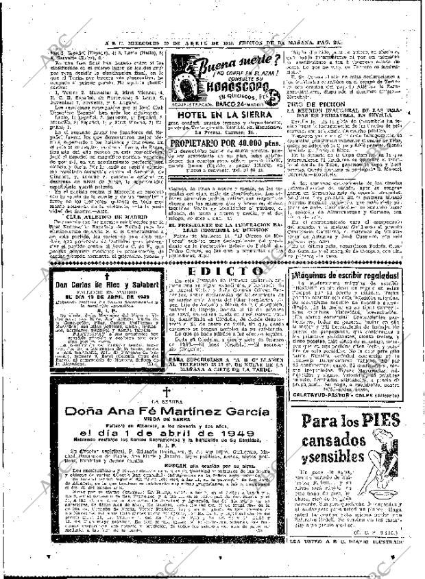 ABC MADRID 20-04-1949 página 20