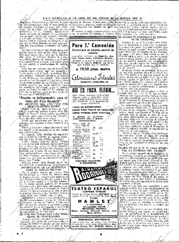 ABC MADRID 24-04-1949 página 16
