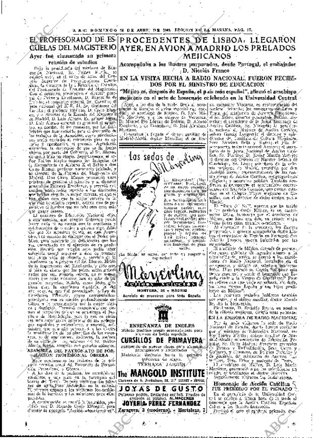 ABC MADRID 24-04-1949 página 17