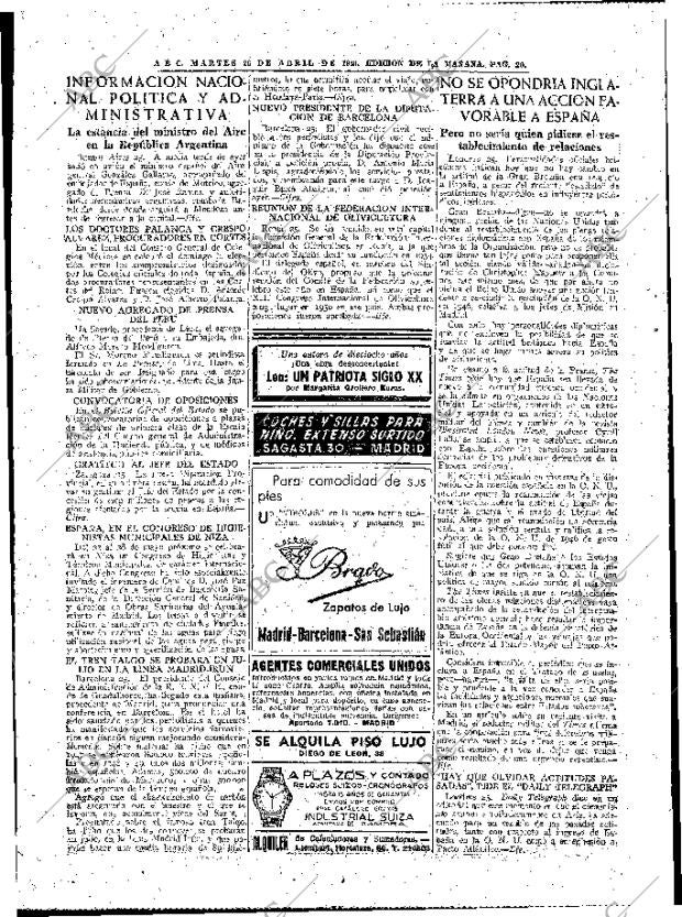 ABC MADRID 26-04-1949 página 20
