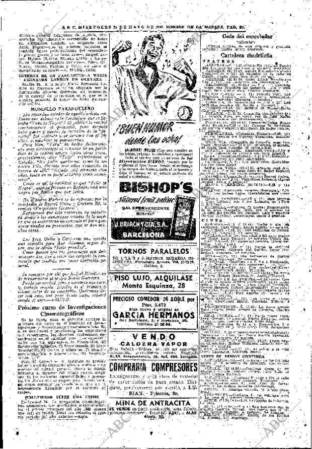 ABC MADRID 25-05-1949 página 20