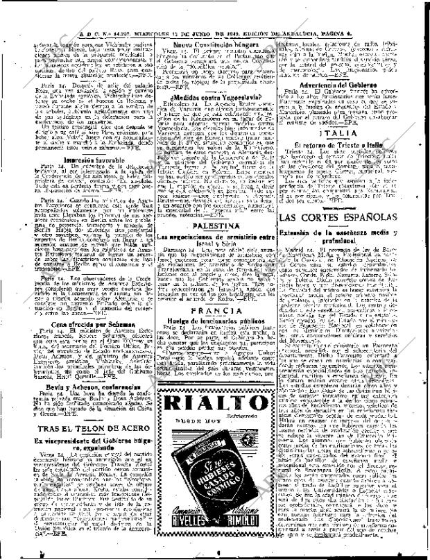 ABC SEVILLA 15-06-1949 página 6