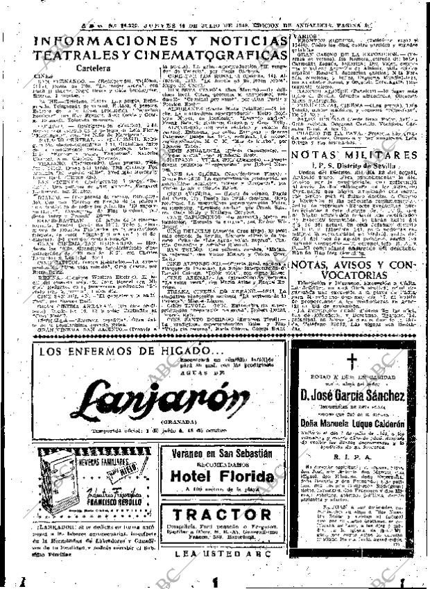 ABC SEVILLA 14-07-1949 página 15