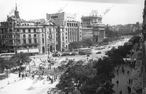 Calle Alcalá a finales de los años 40