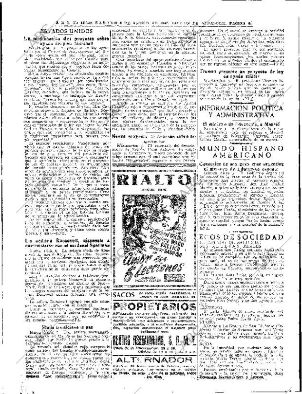 ABC SEVILLA 06-08-1949 página 6