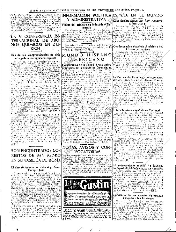 ABC SEVILLA 23-08-1949 página 4