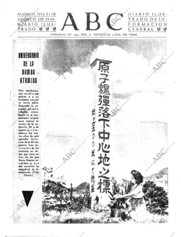 ABC MADRID 31-08-1949 página 1