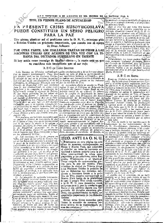 ABC MADRID 31-08-1949 página 9