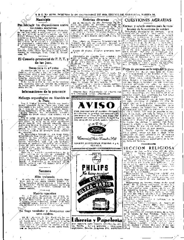 ABC SEVILLA 18-09-1949 página 14