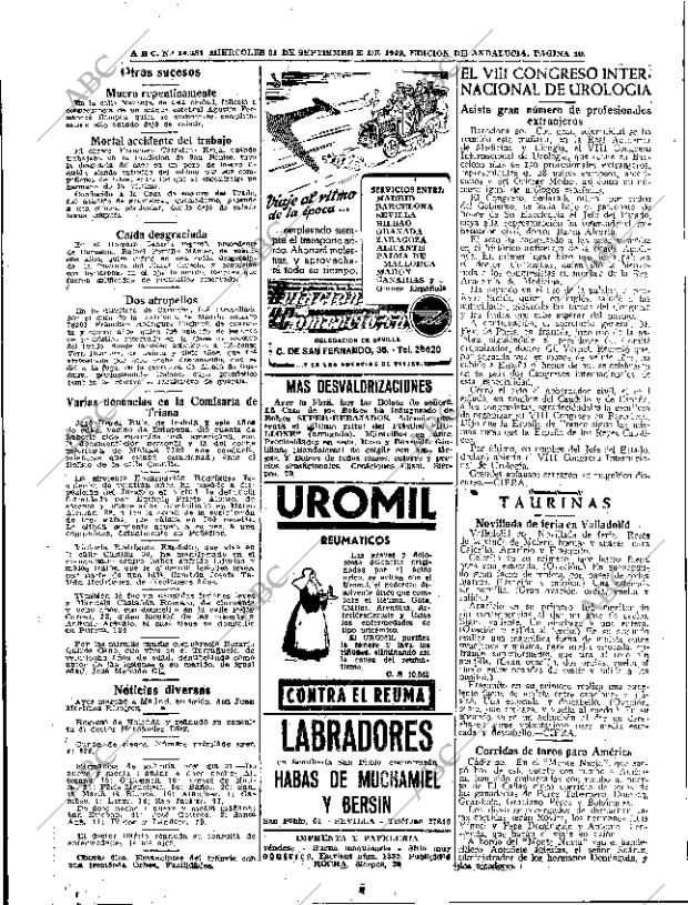 ABC SEVILLA 21-09-1949 página 10