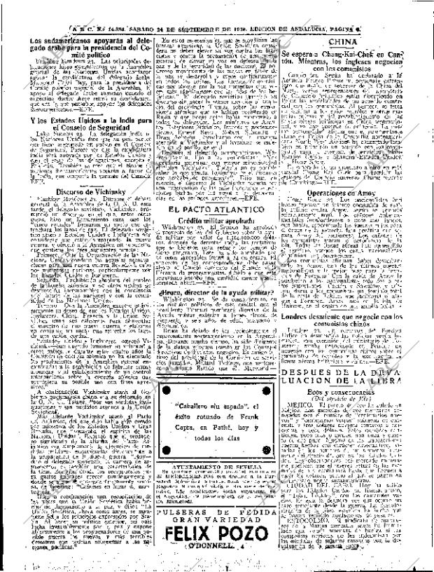 ABC SEVILLA 24-09-1949 página 6