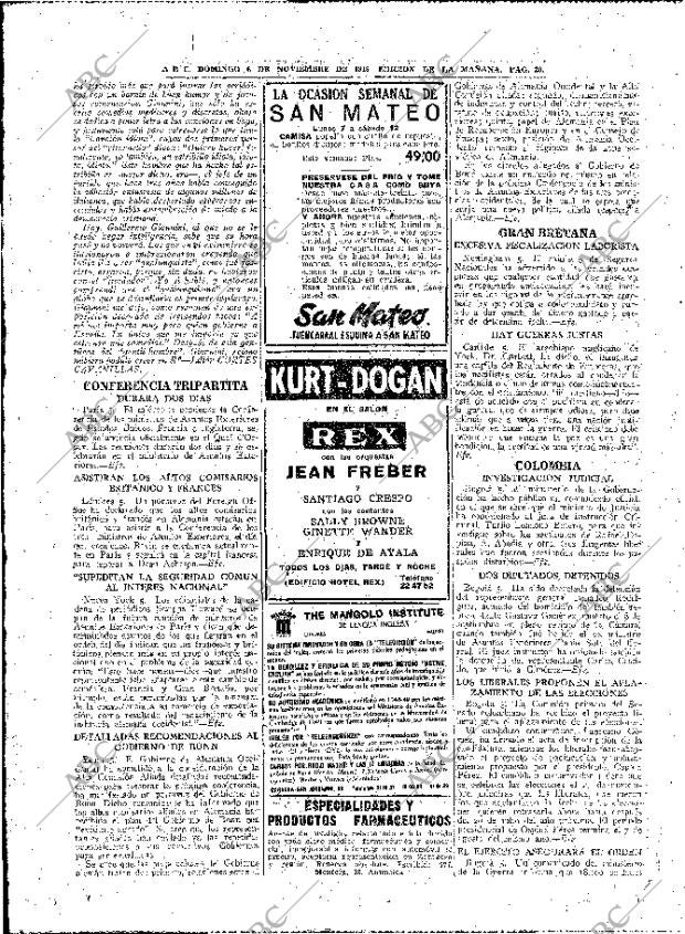 ABC MADRID 06-11-1949 página 20