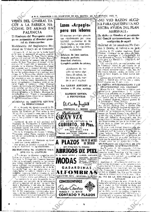 ABC MADRID 09-11-1949 página 10