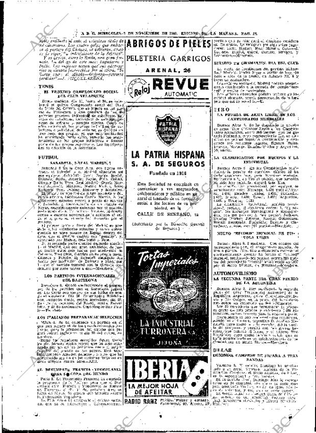 ABC MADRID 09-11-1949 página 22