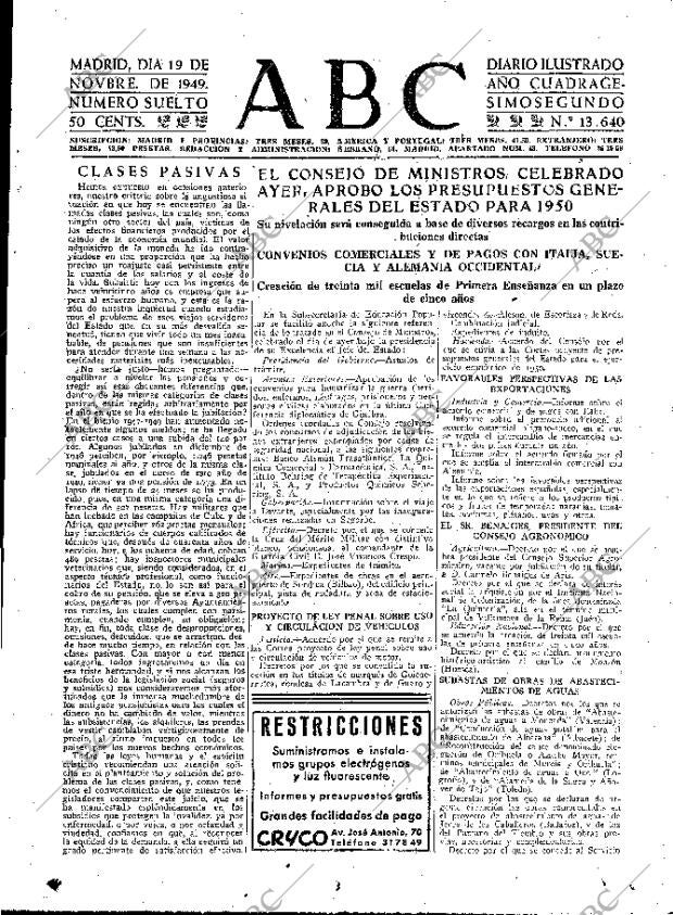 ABC MADRID 19-11-1949 página 7