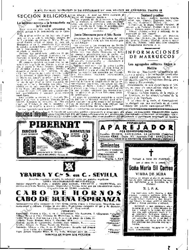 ABC SEVILLA 30-11-1949 página 13