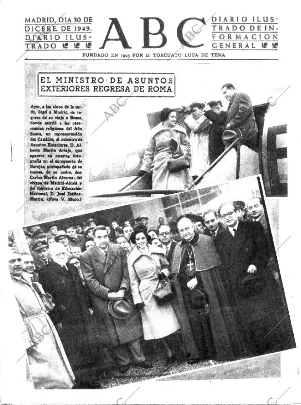 ABC MADRID 30-12-1949 página 1